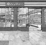'EzyMart (Corner Bourke and Russell Streets, Melbourne)' ORIGNIAL pen and ink drawing, 2023